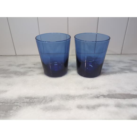 Anchor Hocking Cobalt Blue Whiskey Glasses,‎ Old Fashioned Glasses, Barware - Picture 4 of 9